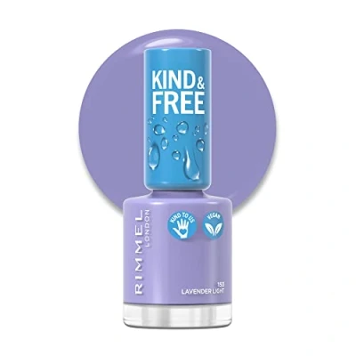 Image of Rimmel London Kind and Free Clean Nail Polish 8ml 153 Lavender Light
