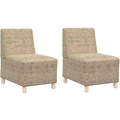 Image of vidaXL Sofa Chair 2 pcs Light Grey 55 cm Faux suede leather