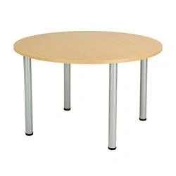 Image of Octet Circular Meeting Table Oak Ref OFPCMT12DNO