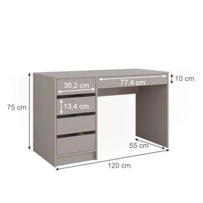 Image of Vicco Dressing table Sherry, Cashmere, 120 cm without mirror