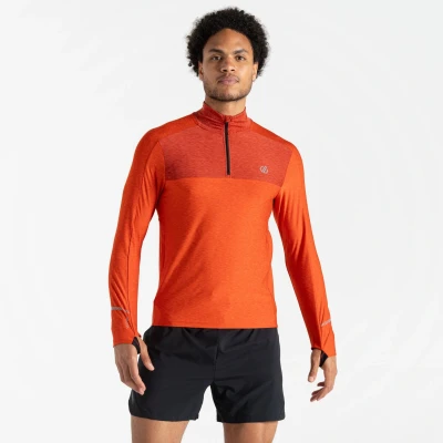 Image of Dare 2b Men&#039;s Power Up II Lightweight Jersey Cinnamon Tuscan Red Marl, Size: 5XL