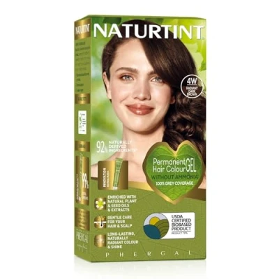 Image of Naturtint Permanent Hair Colour Gel 4W Radiant Dark Brown, Plant Enriched, Ammonia Free, Long Lasting Grey Coverage and Colour, Nourishment Protection