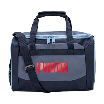 Image of PUMA Kids&#039; Evercat Transformation Duffel Bag, Navy/Red, One Size