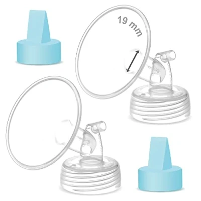 Image of Maymom Wide Neck Pump Parts for Spectra S1/S2 Pumps; Incl Mouth Flanges; Not Original Flange; Replaces Shield (Flange 19mm)