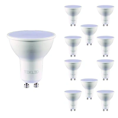 Image of TEKLED® GU10 LED Bulbs Energy Saving 7W Light Bulb 50W Halogen Spotlight Equivalent 120 Wide Beam MR16 6500K 560LM NONDIMMABLE 10 Pack Daylight