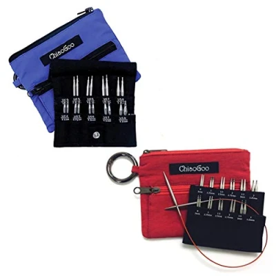 Image of ChiaoGoo Twist Shorties Interchangeable Knitting Needle Set Bundle, Sizes US 0 8