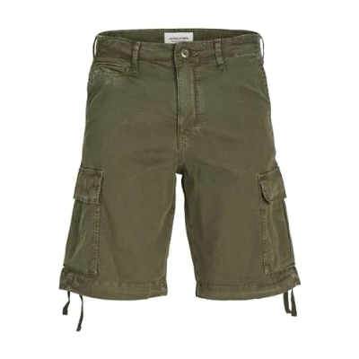 Image of JACK &amp; JONES Men&#039;s Jpstcole Jjtucker Cargo Short Sn, Olive Night/Detail: Solid, S