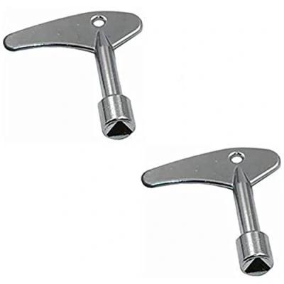 Image of 2PCS Triangle Key Utility Service Gas Electric Elevator Emergency Lift Door Lock Keys