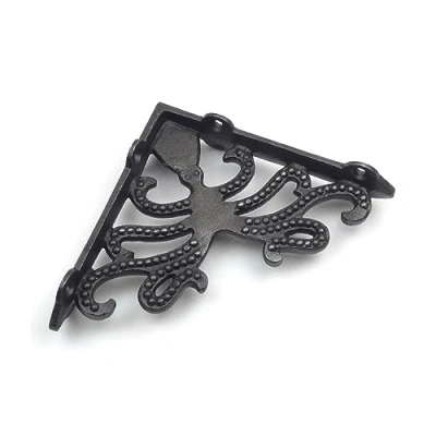 Image of Oackcrafts Pair of Antique Cast Iron Octopus Shelf Brackets 125mm x