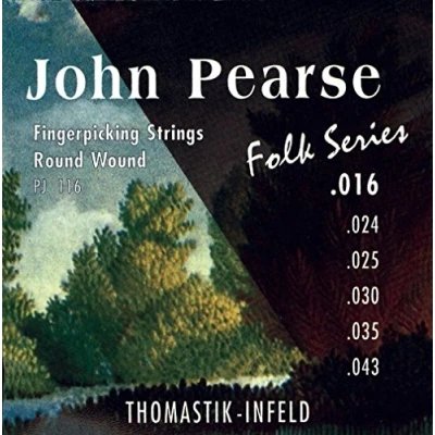 Image of Thomastik Einzelsaite G3 .025 Nylonband auf Seilkern PJ25 für Klassikgitarre John Pearse Folk Series Light Satz PJ116
