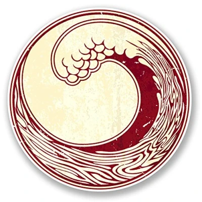 Image of 2 x 10cm Japanese Wave Vinyl Sticker Decal Laptop Car Tsunami Japan Surf #5858 (10cm 10cm)