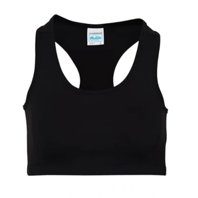 Image of AWDis Just Cool Women&#039;s Sports Crop Top Female Jet Black* M