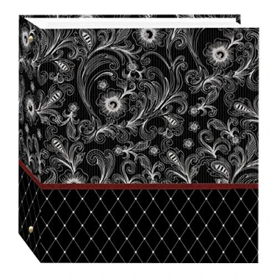 Image of Pioneer Photo Albums TR 100D/PE 100D Pewter Etchings Magnetic 3 Ring Album 100 Page