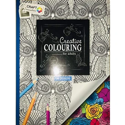 Image of Grafix 2X CREATIVE ADULTS COLOURING BOOK 160 DESIGNS ART STRESS THERAPY RELAXING NEW