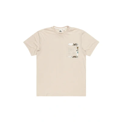 Image of Quiksilver Behind WAVE Taschen Print Tshirt, Men&#039;s, Size: XL, Sand