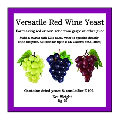 Image of Versatile Red Wine Yeast Sachet 5g for Fermenting &amp; Rosé Wines All Purpose Homebrew Home Brew