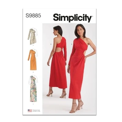 Image of SIMPLICITY SS9885Y5 Misses&#039; Knit Dress in Three Lengths Y5 (18 20 22 24 26)