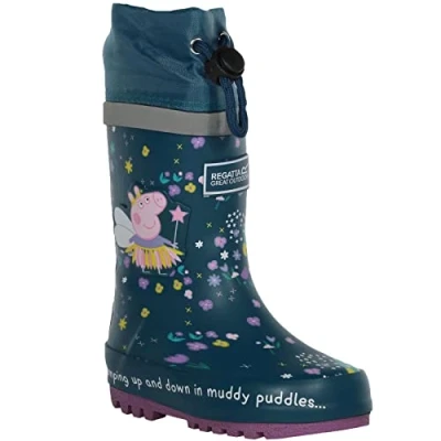 Image of Regatta PeppaSplash Welly Rain Boot, Gulf Stream Fantasy, 13 UK Child
