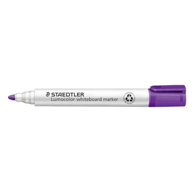 Image of STAEDTLER 351 6 Lumocolor Whiteboard Marker Bullet Tip Purple (Box of 10)