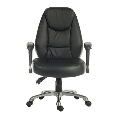 Image of Teknik Portland Leather look Operator Chair Black