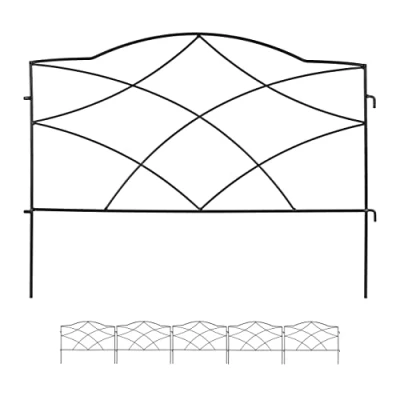 Image of Relaxdays 6X Lawn Edging, Black, 46 x 61 cm