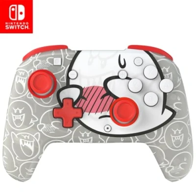 Image of PDP Nintendo Switch Rematch GLOW Wireless Controller Boo Hoo With motion, 600mAh battery