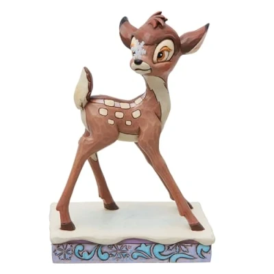 Image of Jim Shore Enesco Disney Traditions 6013064 Bambi Christmas Personality Pose Figurine 4.43&quot;