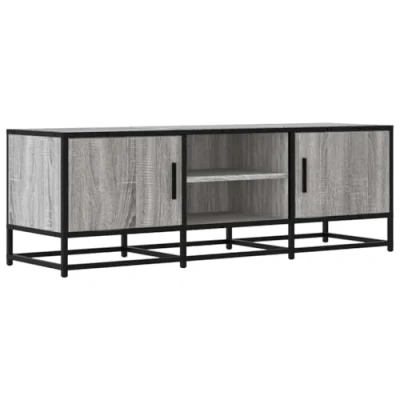 Image of vidaXL TV Cabinet Stand/Media Unit Grey Sonoma Engineered Wood &amp; Metal with Ample Storage for Living Room/Bedroom 120 x 35 41 cm