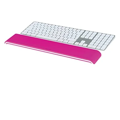 Image of Leitz Ergo WOW Adjustable Keyboard Wrist Rest, Two Height Settings, Pink/White, 65230023