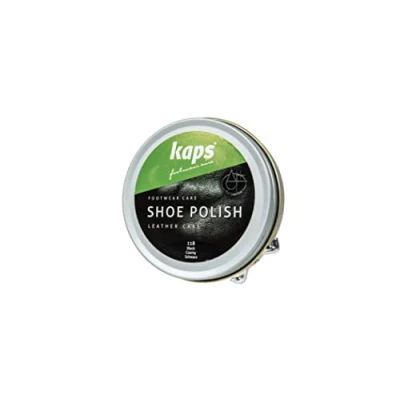 Image of Kaps Shoe Polish Paste, Cleans Nourishes Protects and Shines, (118 black)