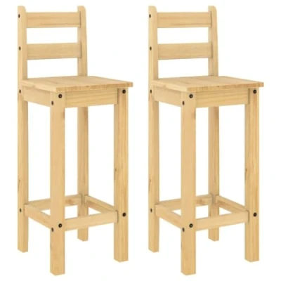 Image of vidaXL Bar Chairs 2 pcs Solid Wood Pine