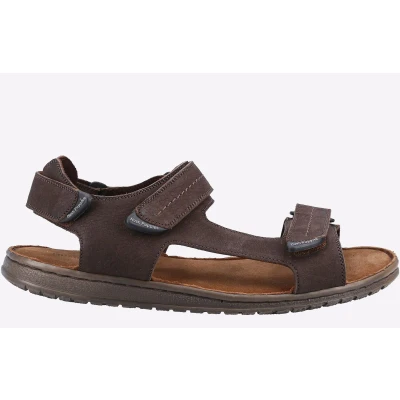 Image of Hush Puppies Men&#039;s Neville Quarter Strap Sandal, Brown, 7 UK