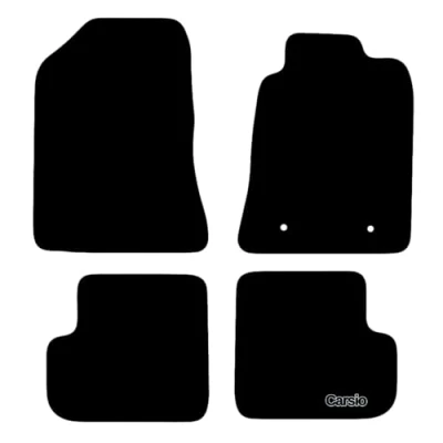 Image of Carsio Tailored Carpet Car Floor Mats For Toyota Corolla 2002 to 2006 Fit Mat Complete Accessory Black Custom Fitted All Weather, Anti Slip Backing &amp; Trim