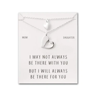 Image of Philip Jones Mother Daughter Piece of My Heart Necklace Set
