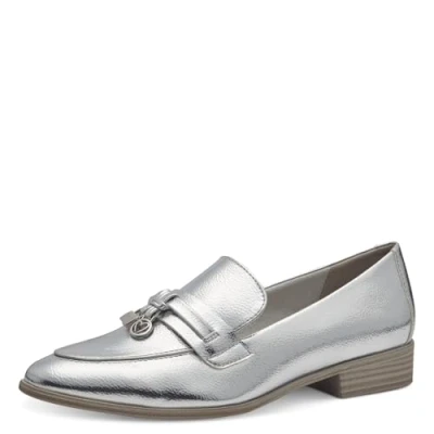 Image of MARCO TOZZI Women&#039;s 2 24308 42 Loafers, Silver, 5