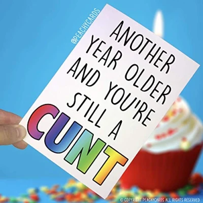 Image of Happy Birthday Cards, Boyfriend C*nt Funny Card Cards for Friend Uncle Novelty Joke Fun PC153