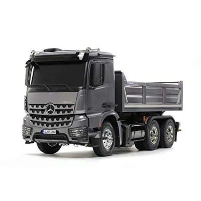 Image of TAMIYA 300056357 MB Arocs Mercedes Benz 1:14 RC 3348 Rear Tipper 3 Axle Unpainted