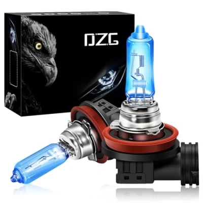Image of DZG H9 Halogen Bulbs 12V 65W Headlight Lamps 5000K Warm White Fog Light DRL Bulb, 2 Pieces