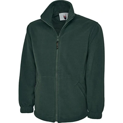 Image of Uneek Uc601 Premium Full Zip Micro Fleece Jacket Bottle Green M