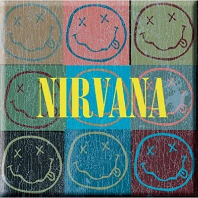Image of Nirvana Fridge Magnet Blocks Band Logo Official 76mm x One Size