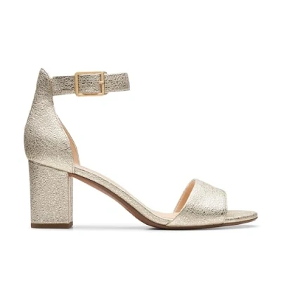 Image of Clarks Womens Deva Mae Pump, Gold, 5 UK