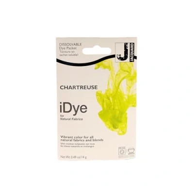 Image of Jaquard IDYE Chartreuse Fabric Dye for Natural Fabrics and Clothes No Mess Sachet