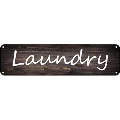 Image of Laundry Sign,Laundry Room Decor,Rustic Farmhouse and Home Decor 4x16 Inch