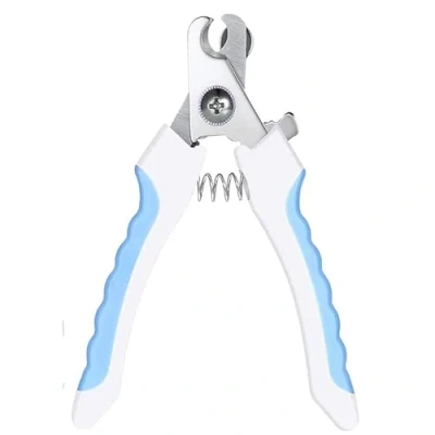 Image of NTEK Dog &amp; Cat Nails Clippers, Safety Guard to Avoid Over Cutting, Suitable for Pets, Dogs, Puppy, Cats, Kitten Claws, Kittens and Animals Pet Nail Clipper Home Use (Small, Blue White)