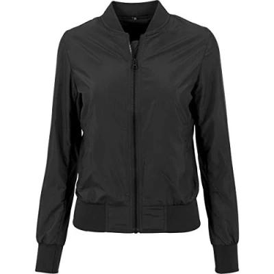 Image of Build Your Brand By044 Women&#039;s Nylon Bomber Jacket Ladies