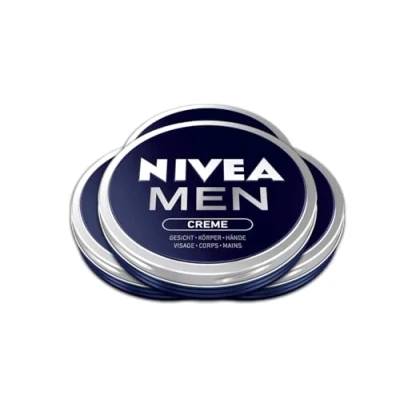 Image of Nivea Men Creme Pack of 4 (4 x 75 ml), Intensive Everyday Face, Body and Hand Cream with Vitamin E, A Moisturising for The Whole
