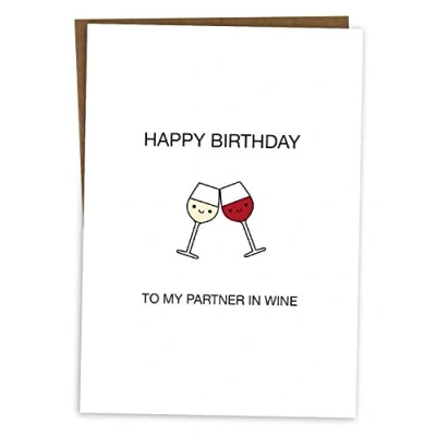 Image of BYANIKA A6 Happy Birthday Card Cute For Best Friend Sister Mum Girlfriend Partner Colleague Pun