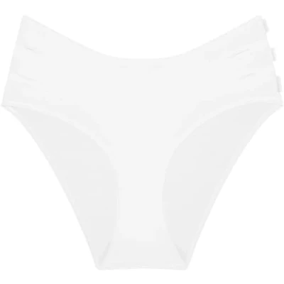 Image of Calvin Klein Women&#039;s 3 Pack Bikini (Low rise) 000qd5218e Panties, White (White/White/White), M
