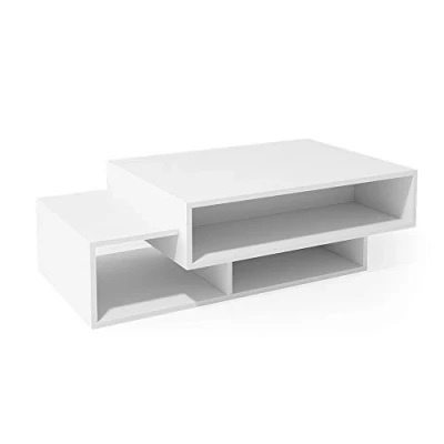 Image of Vicco Coffee table Bari, White, 105 x 32 cm