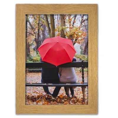 Image of MH Home Photo Frame, Picture Certificate Freestanding &amp; Wall Mountable (Oak, A4 (21 x 30 cm))